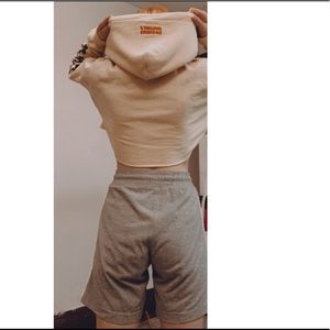 Cropped Yellow swallows and daggers hoodie